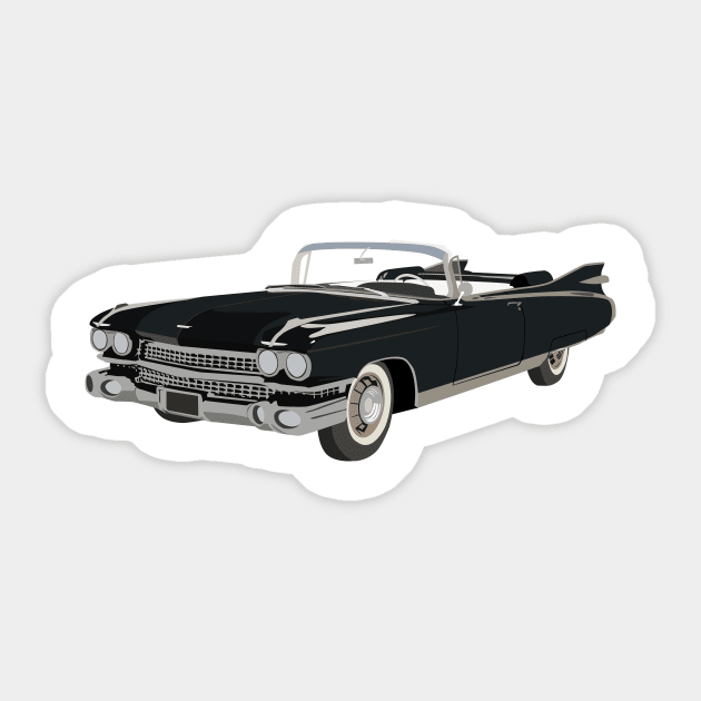 Black Vintage Luxury Car Sticker by NorseTech